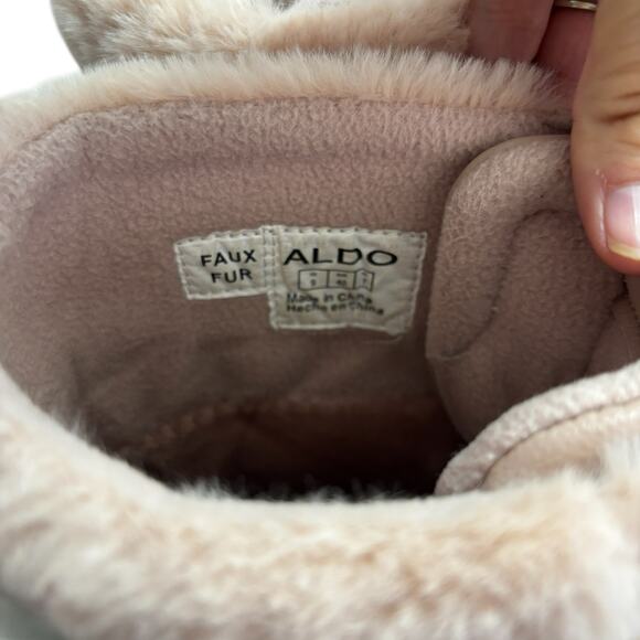 Aldo Flurrys Waterproof Faux Fur Winter Boots Size 9 Womens Nude Pink - Picture 4 of 8